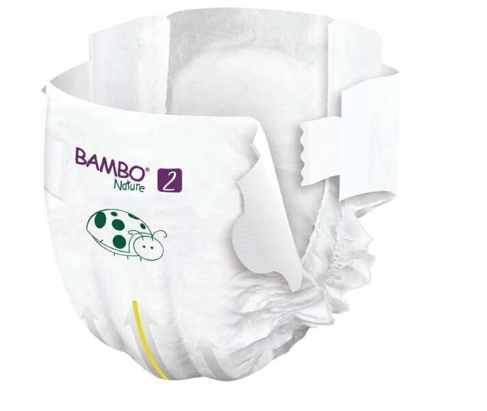 Ekologiškos sauskelnės Bambo Nature, 2 dydis, 3-6 kg, 30 vnt./pak. kaina ir informacija | Sauskelnės | pigu.lt