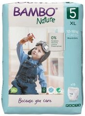 Sauskelnės kelnaitės BAMBO NATURE 5 (12-18 kg), 19 vnt. kaina ir informacija | Sauskelnės | pigu.lt