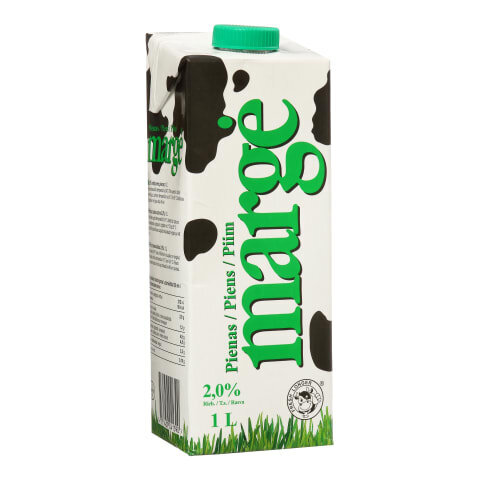 Pienas MARGĖ, 2,0%, UAT, 1 l kaina ir informacija | Pieno produktai | pigu.lt