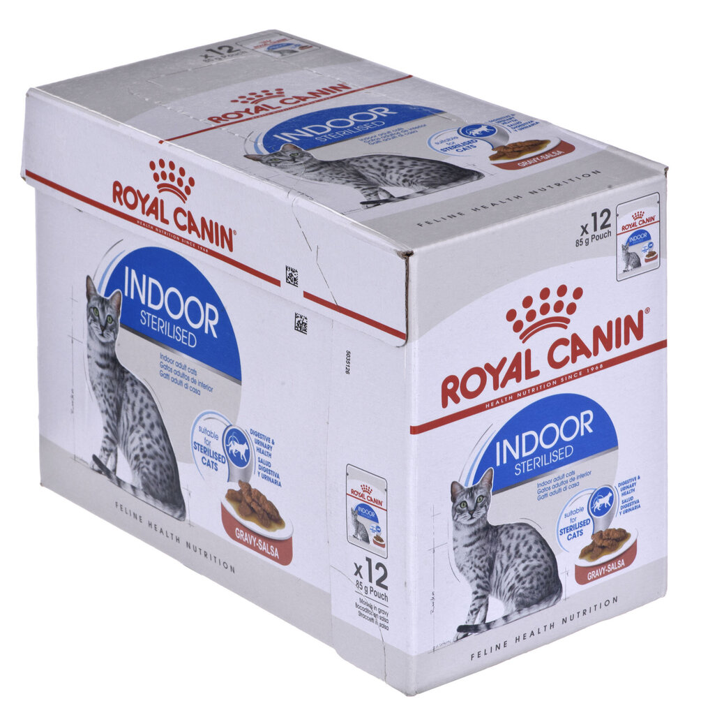 Royal Canin Indoor Sterilised Gravy konservai katėms, 12x85 g цена и информация | Konservai katėms | pigu.lt