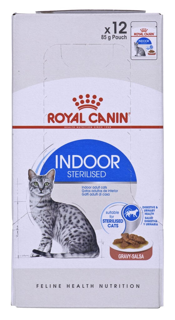 Royal Canin Indoor Sterilised Gravy konservai katėms, 12x85 g цена и информация | Konservai katėms | pigu.lt