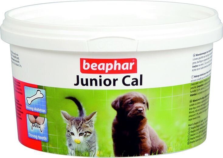Kalcio preparatas šuniukams ir kačiukams Beaphar, 200 g kaina ir informacija | Vitaminai, papildai, antiparazitinės priemonės šunims | pigu.lt