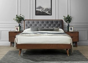 Кровать Halmar Cassidy 160x200 см, коричневая / серая цена и информация | Кровати | pigu.lt