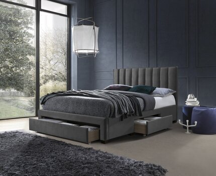 Кровать Halmar Grace 160x200 см, серая цена и информация | Кровати | pigu.lt