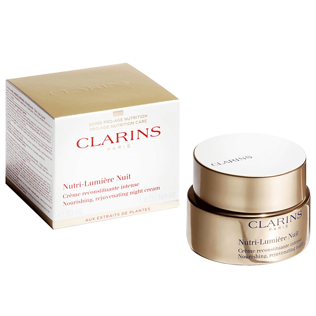 Naktinis maitinamasis veido kremas Clarins Nutri-Lumiere, 50 ml kaina ir informacija | Veido kremai | pigu.lt