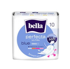 BELLA PERFECTA гигиенические прокладки Ultra Blue New 10 шт цена и информация | Тампоны, гигиенические прокладки для критических дней, ежедневные прокладки | pigu.lt