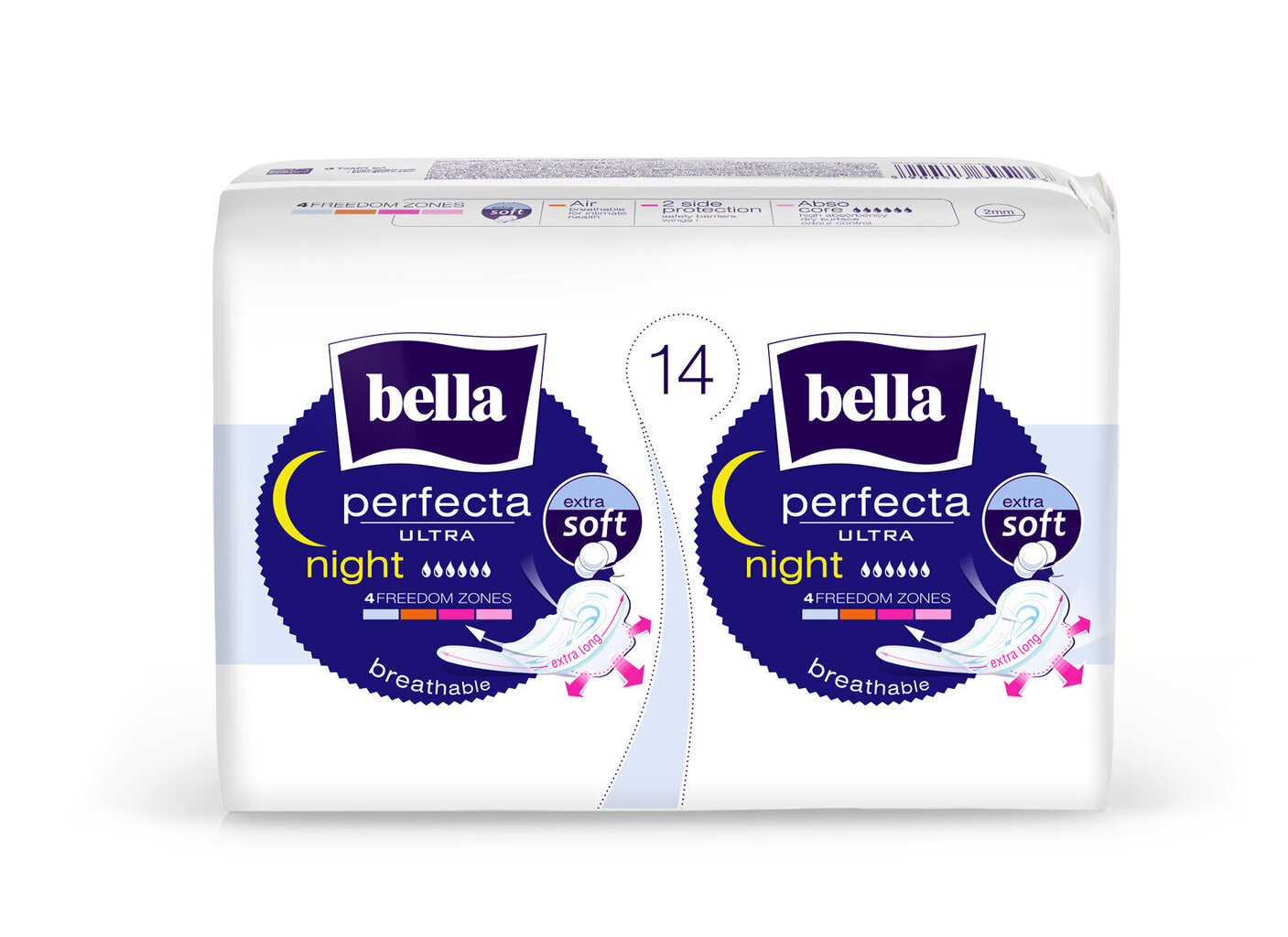 Higieniniai paketai Bella Perfecta Ultra Night Extra Soft, 14 vnt. kaina ir informacija | Tamponai, higieniniai paketai, įklotai | pigu.lt