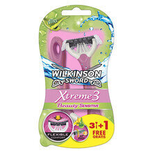 Одноразовые бритвы для женщин Wilkinson Xtreme3 Beauty Sensitive 4 шт. цена и информация | Косметика и средства для бритья | pigu.lt