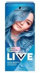 Краска для волос Schwarzkopf Live Pretty Pastels, L121 синяя сталь цена и информация | Краска для волос | pigu.lt