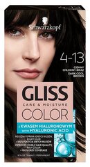 Краска для волос Schwarzkopf GLISS 4-13 DARK COOL BROWN цена и информация | Краска для волос | pigu.lt