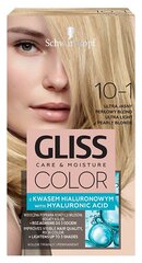 Краска для волос Schwarzkopf Gliss Col. 10-1 Ultra Light Blond цена и информация | Краска для волос | pigu.lt