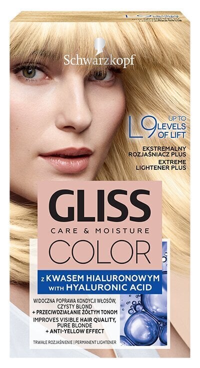 Plaukų šviesinimo priemonė Schwarzkopf GLISS COLOR L9 Extreme plus kaina ir informacija | Plaukų dažai | pigu.lt