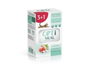 Optimeal ™ Полнорационный корм для котят с курицей, 85 г х 3 шт + 1 шт БОНУС цена и информация | Консервы для кошек | pigu.lt