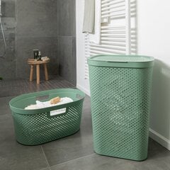 Ящик для белья Infinity Recycled 60L 44x35x60cm зеленый цена и информация | Набор акскссуаров для ванной | pigu.lt