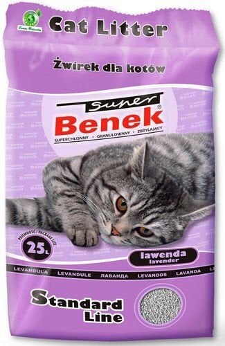 Smulkių granulių kraikas Super Benek, 25 l kaina ir informacija | Kraikas katėms | pigu.lt