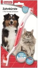 Двухголовая зубная щетка Beaphar для собак и кошек, 1 шт. цена и информация | Средства по уходу за животными | pigu.lt