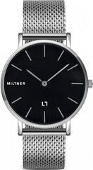 Laikrodis moterims Millner Mayfair Silver Black 39 mm kaina ir informacija | Moteriški laikrodžiai | pigu.lt