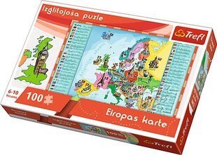 Dėlionė Trefl Map of Europe 100 d. (LV) kaina ir informacija | Dėlionės (puzzle) | pigu.lt