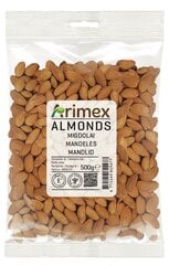 Миндальные орехи ARIMEX, 500 г цена и информация | Орехи, сухофрукты, семечки | pigu.lt