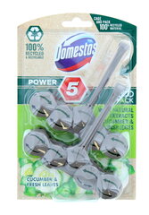 Domestos unitazo muiliukas Power 5 Cucumber & Fresh Leaves, 2x55 g kaina ir informacija | Valikliai | pigu.lt