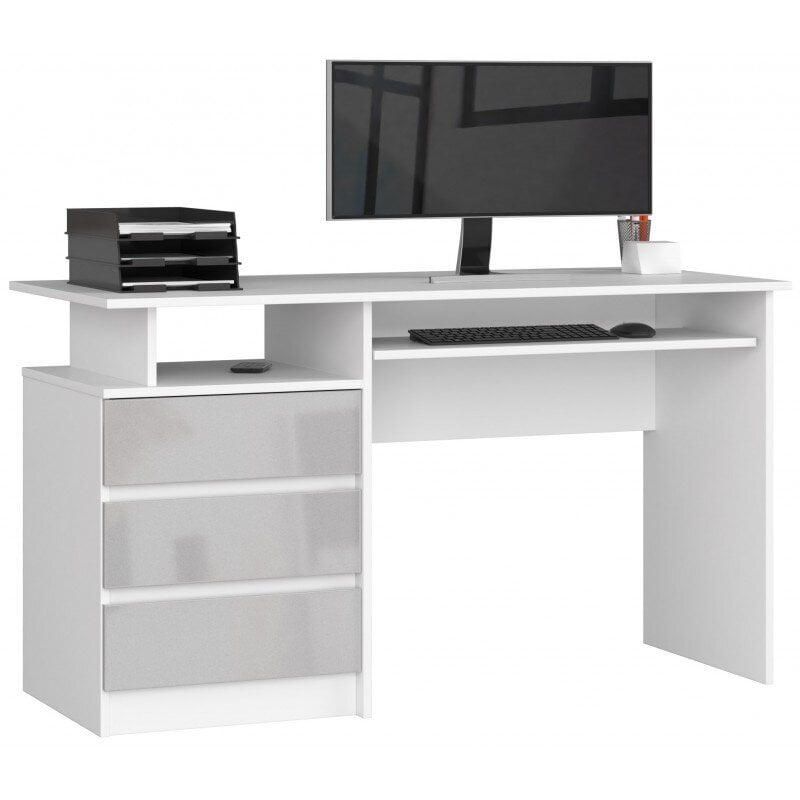 Rašomasis stalas NORE CLP, baltas/pilkas kaina ir informacija | Kompiuteriniai, rašomieji stalai | pigu.lt