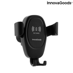 InnovaGoods V0103067 Air Vent Универсальный Держатель C Беспроводной Зарядкой + Micro USB Провод Черный цена и информация | Держатели для телефонов | pigu.lt