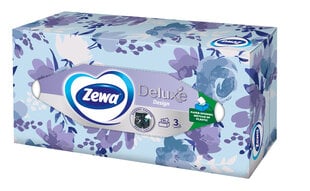 Одноразовые носовые платки ZEWA Deluxe, 3 слоя, 90 шт., в коробке цена и информация | Ватная продукция, влажные салфетки | pigu.lt