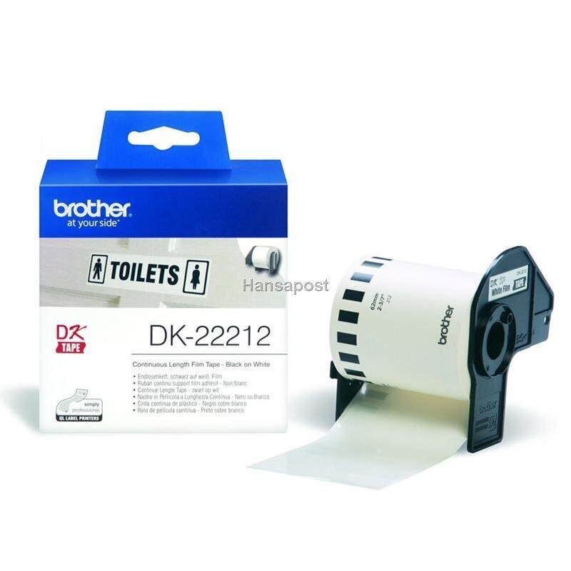 Brother DK-22212, 62mm x 15.24m, white continuous film kaina ir informacija | Spausdintuvų priedai | pigu.lt