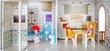 Stilingas medinis didelis lėlių namas su baldais Vila 9152 цена и информация | Žaislai mergaitėms | pigu.lt