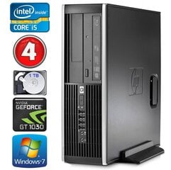 HP 8100 Elite SFF i5-750 4GB 1TB GT1030 2GB DVD WIN7Pro [refurbished] цена и информация | Стационарные компьютеры | pigu.lt