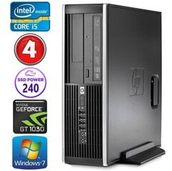 HP 8100 Elite SFF i5-750 4GB 240SSD GT1030 2GB DVD WIN7Pro [refurbished] цена и информация | Стационарные компьютеры | pigu.lt