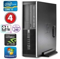 HP 8100 Elite SFF i5-750 4GB 240SSD+1TB GT1030 2GB DVD WIN7Pro kaina ir informacija | Stacionarūs kompiuteriai | pigu.lt