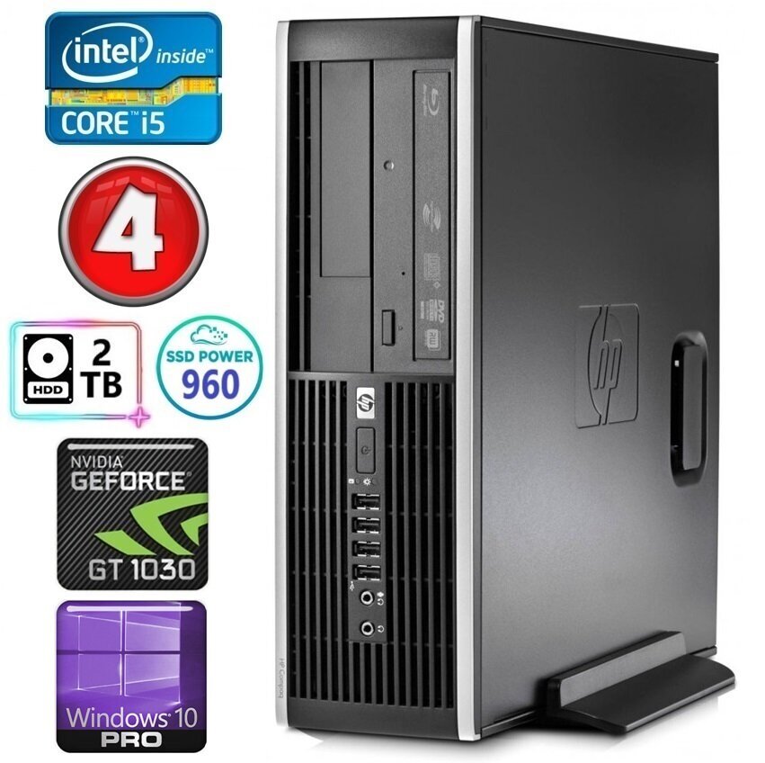 HP 8100 Elite SFF i5-750 4GB 960SSD+2TB GT1030 2GB DVD WIN10Pro kaina ir informacija | Stacionarūs kompiuteriai | pigu.lt