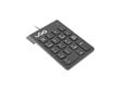 UGO NUMERIC KEYBOARD ASKJA K140 (USB) BLACK kaina ir informacija | Klaviatūros | pigu.lt