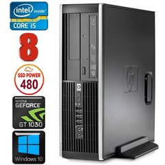 HP 8100 Elite SFF i5-750 8GB 480SSD GT1030 2GB DVD WIN10 цена и информация | Стационарные компьютеры | pigu.lt