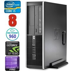 HP 8100 Elite SFF i5-750 8GB 960SSD GT1030 2GB DVD WIN10Pro kaina ir informacija | Stacionarūs kompiuteriai | pigu.lt