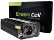 Green Cell galios keitiklis 24 V - 230 V 500W/1000W Modifikuota sinuso banga kaina ir informacija | Įtampos keitikliai | pigu.lt