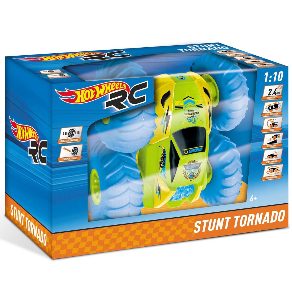 Radijo bangomis valdomas automodelis Hot Wheels Stunt Tornado SCX6 R/C 1:10, 63441 kaina ir informacija | Žaislai berniukams | pigu.lt