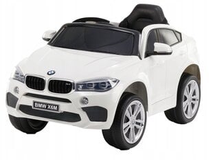 Vienvietis elektromobilis BMW X6M, baltas, 8010253-2R kaina ir informacija | Elektromobiliai vaikams | pigu.lt
