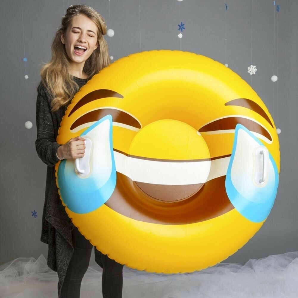 Pripučiamos rogės Snow Tube Giant Tears Of Joy Emoji, BMSTTE kaina ir informacija | Rogutės | pigu.lt