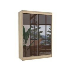 Spinta Adrk Furniture Tamos 150 cm, ruda/ąžuolo spalvos kaina ir informacija | Spintos | pigu.lt
