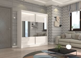 Шкаф Adrk Furniture Tamos 200 см, белый цена и информация | Шкафы | pigu.lt