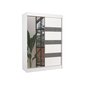 Spinta Adrk Furniture Toura 150 cm, balta/pilka kaina ir informacija | Spintos | pigu.lt