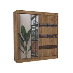 Шкаф Adrk Furniture Toura 200 см, коричневый цена и информация | Шкафы | pigu.lt