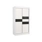 Spinta Adrk Furniture Batia 120 cm, balta/juoda kaina ir informacija | Spintos | pigu.lt