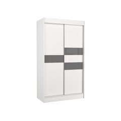 Spinta Adrk Furniture Batia 120 cm, balta/pilka kaina ir informacija | Spintos | pigu.lt