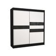 Шкаф Adrk Furniture Batia 200 см, черный/белый