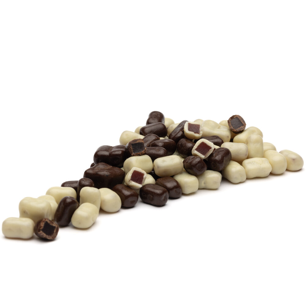 Aviečių gabalėliai su juoduoju ir baltuoju šokoladu „Žėrutis“, 1 kg kaina ir informacija | Saldumynai | pigu.lt