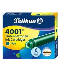 Капсулы Pelikan TP/6, темно-зеленые, 6 шт. цена и информация | Письменные принадлежности | pigu.lt
