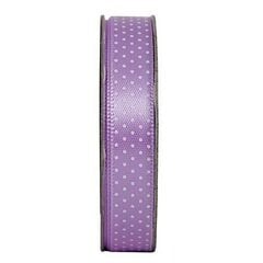 Šviesiai violetinės spalvos juostelė su taškeliais, 3 m kaina ir informacija | Papuošalų gamybai, vėrimui | pigu.lt